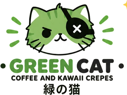 Green Cat · Coffee and Kawaii Crepes · 緑の猫